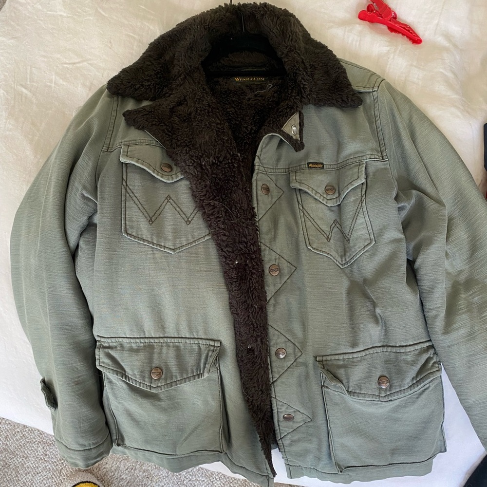 Wrangler Sherpa Coat Aviator Green